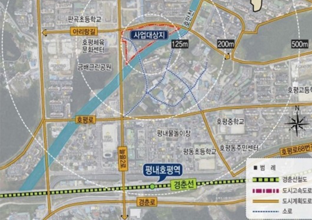 늘을 중앙공원 주차장 조성사업 지도